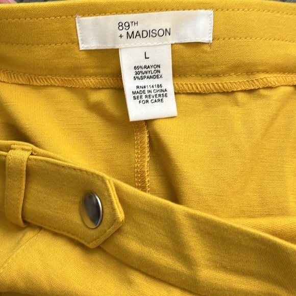 89th+Madison• Mustard Yellow Fall Women’s Midi Skirt, Size L - Picture 5 of 11